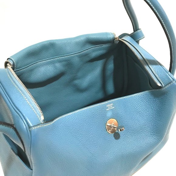 Hermes Bag Shoulder Bag Hand Bag Blue gene blue SilverHardware - Picture 5 of 6
